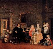 Gabriel Metsu Portrait of Jan Jacobsz Hinlopen and His Family France oil painting artist